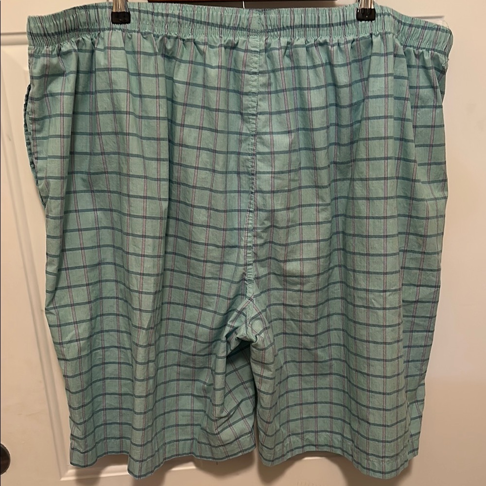 Stafford Green and Blue Sleep Shorts - Picture 4 of 4